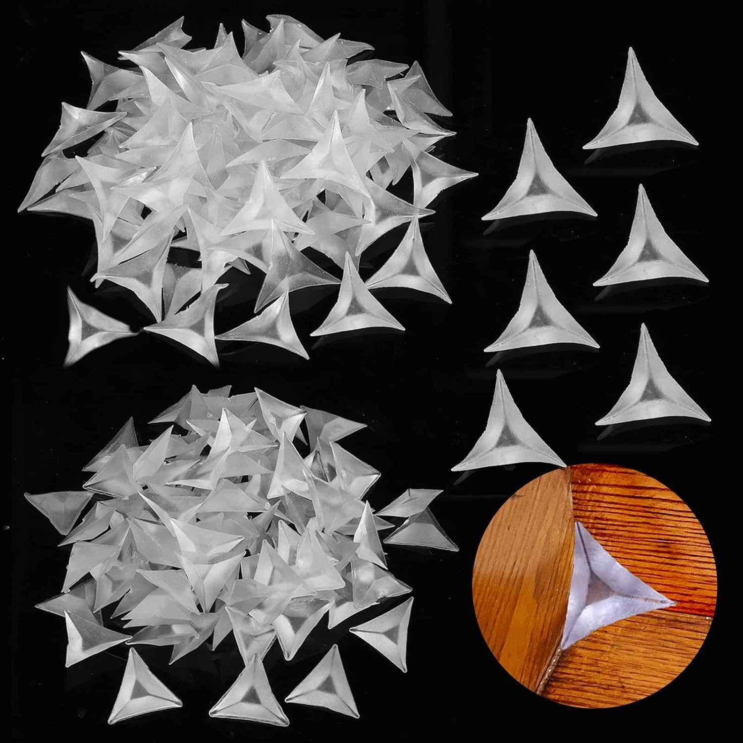 BUSOHA 200 Pack Dust Corners for Stairs, Stair Dust Corners