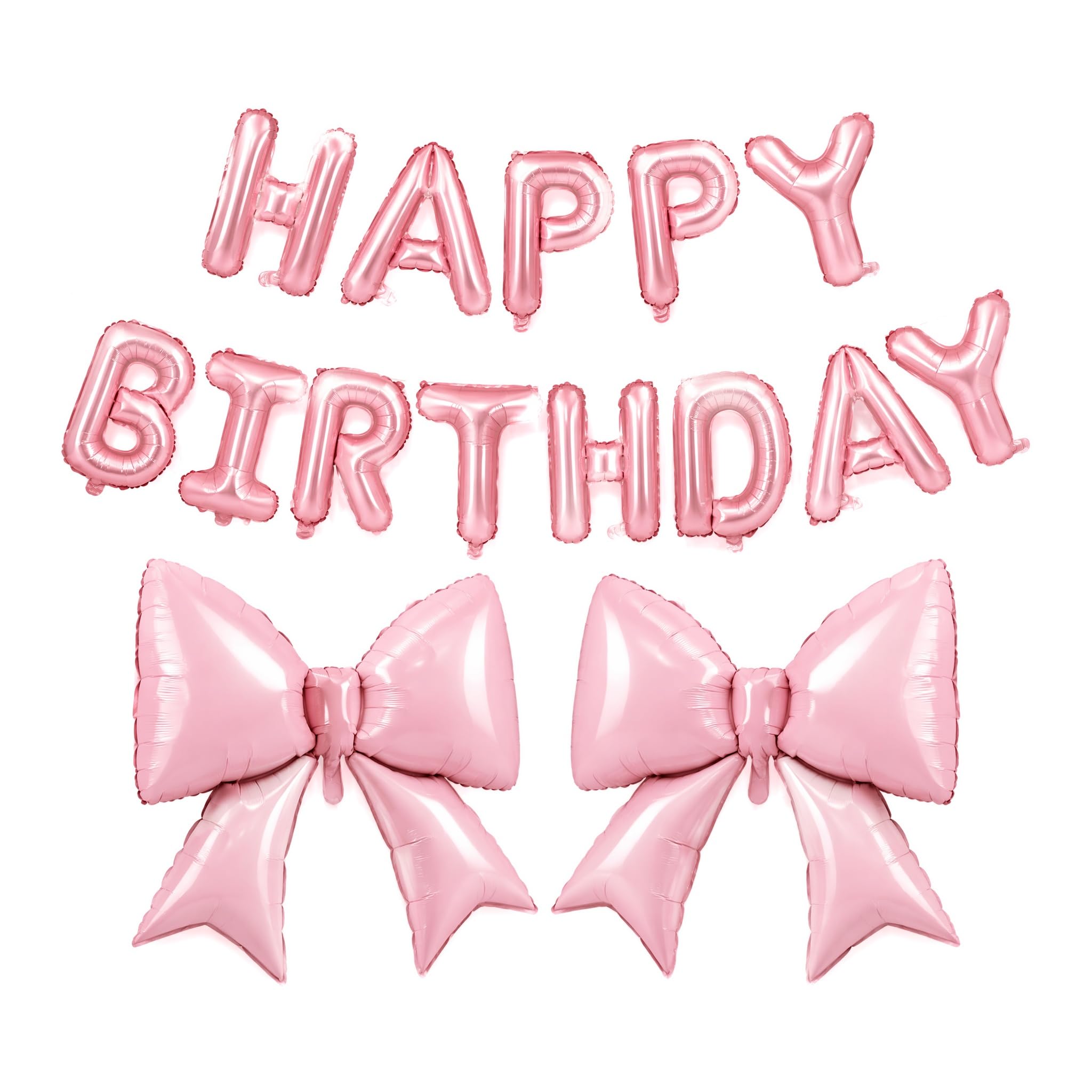Princess Birthday Decorations Bow Balloons Set for Girls Birthday Party