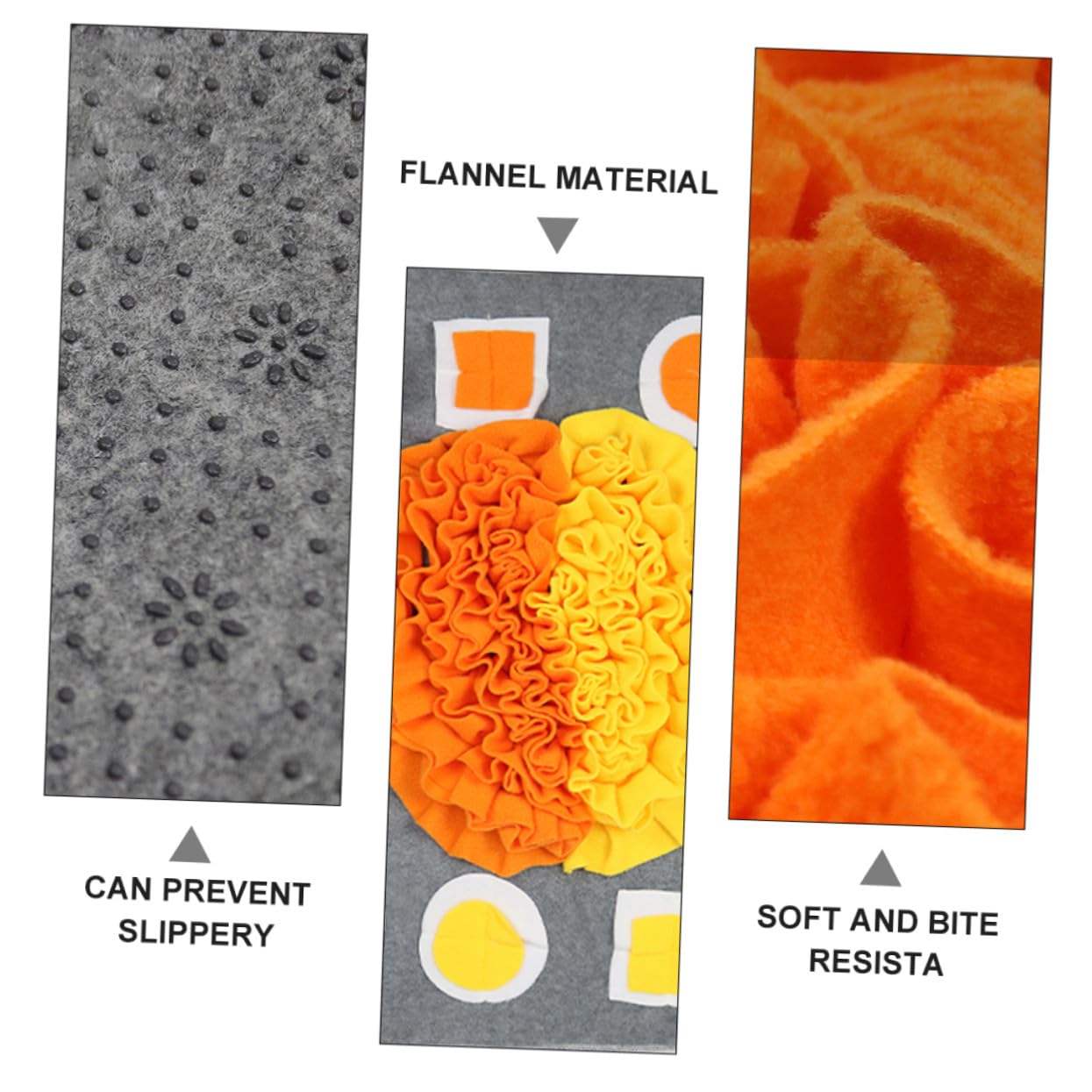 Tapis de Reniflage pour Chien Flanelle Alimentation Lente Jeu Olfactif Entraînement Interactif