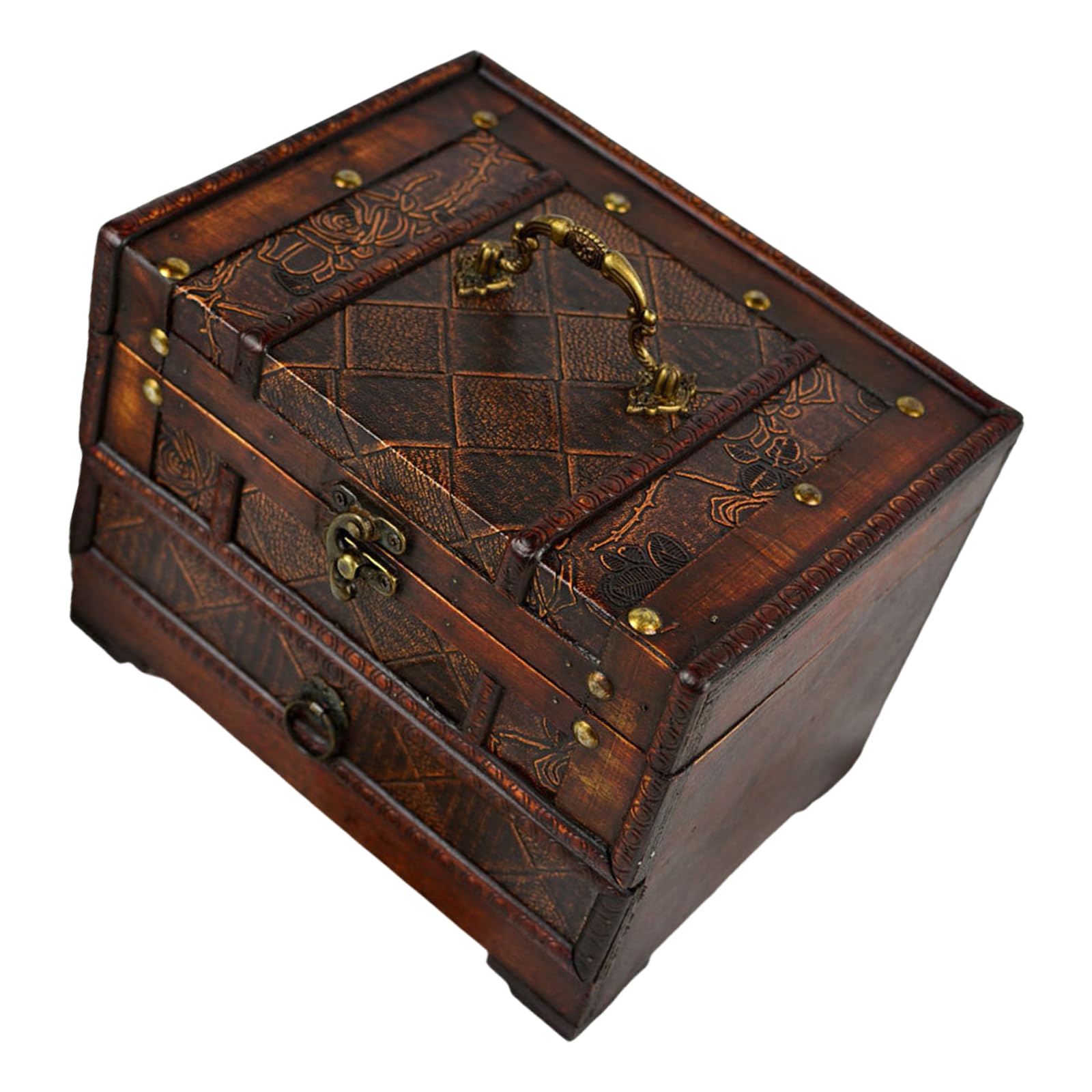 Boîte à bijoux en bois traditionnelle chinoise Xuancai, coffret décoratif haut de gamme