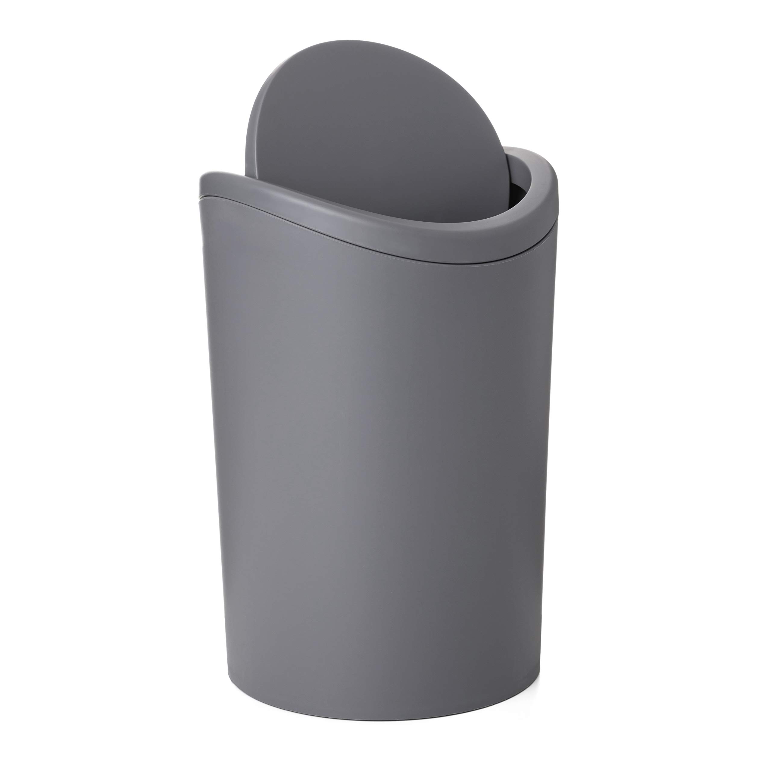 Tatay Papelera Baño con Tapa Basculante | Capacidad 6L | Diseño Compacto y Moderno | Material Resistente y Fácil de Limpiar | Fabricado en España | Medidas 19 x 19 x 28 cm – Gris