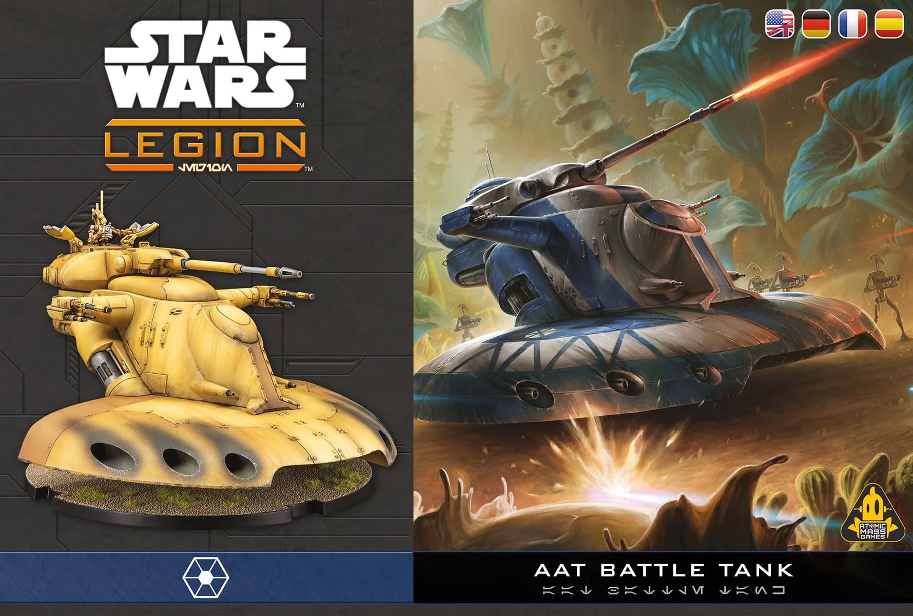 Atomic Mass Games | Star Wars Legion AAT Battle Tank | Espansione Di Unità, Veicolo Separatista, 8 Carte Miglioria | 2 Giocatori | 90 Min