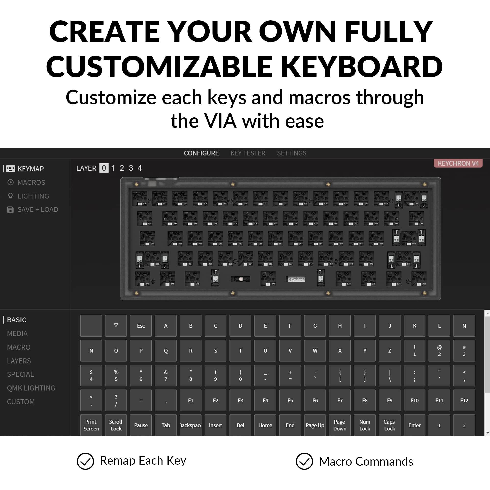 Amazon | Keychron V4 有線カスタムメカニカルキーボード