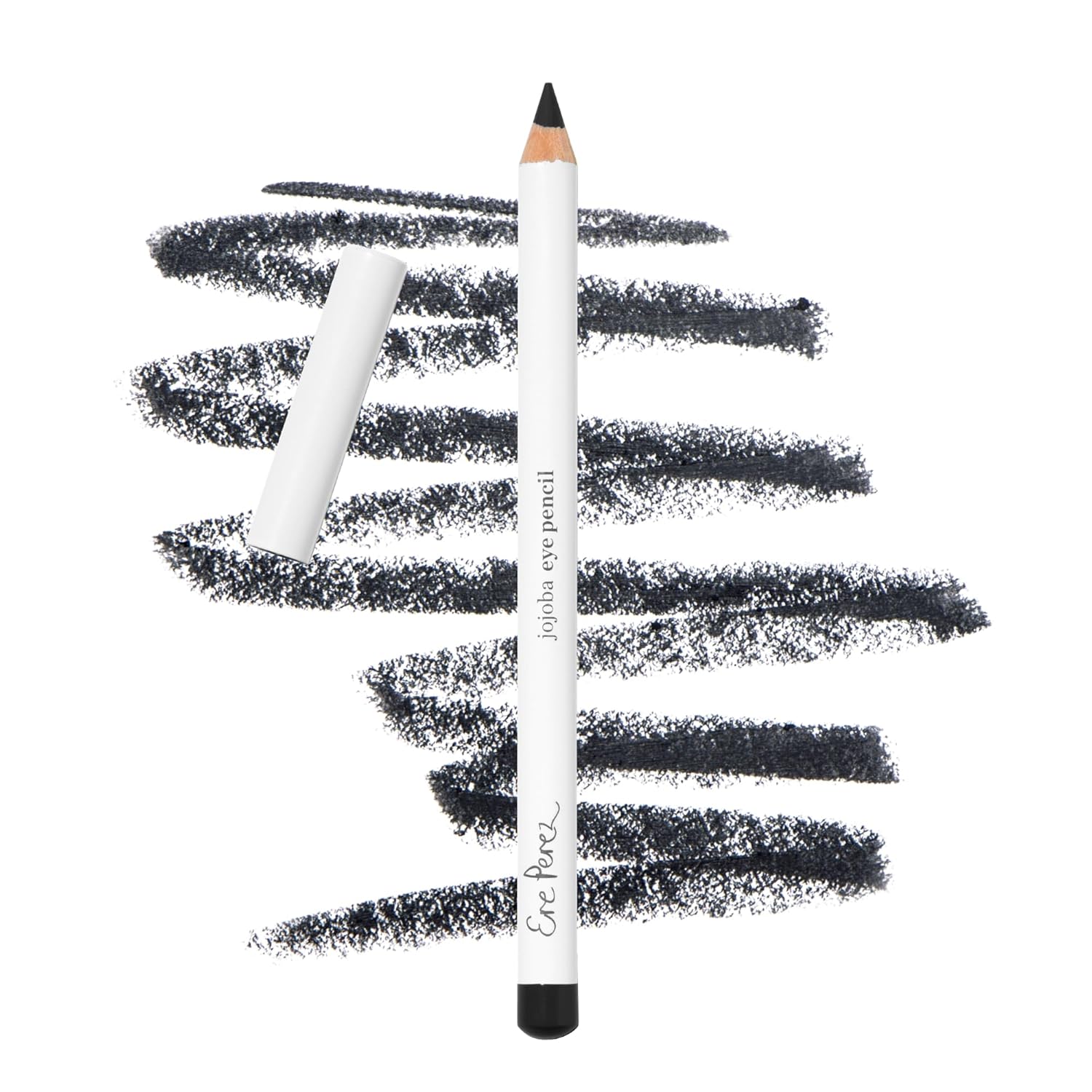 Ere Perez – Natural Jojoba Eye Pencil | Gentle, Soothing, Hydrating, Smooth, Blendable | Coconut Oil, Vitamin E |Vegan, Cruelty-Free, Clean Beauty (Black)