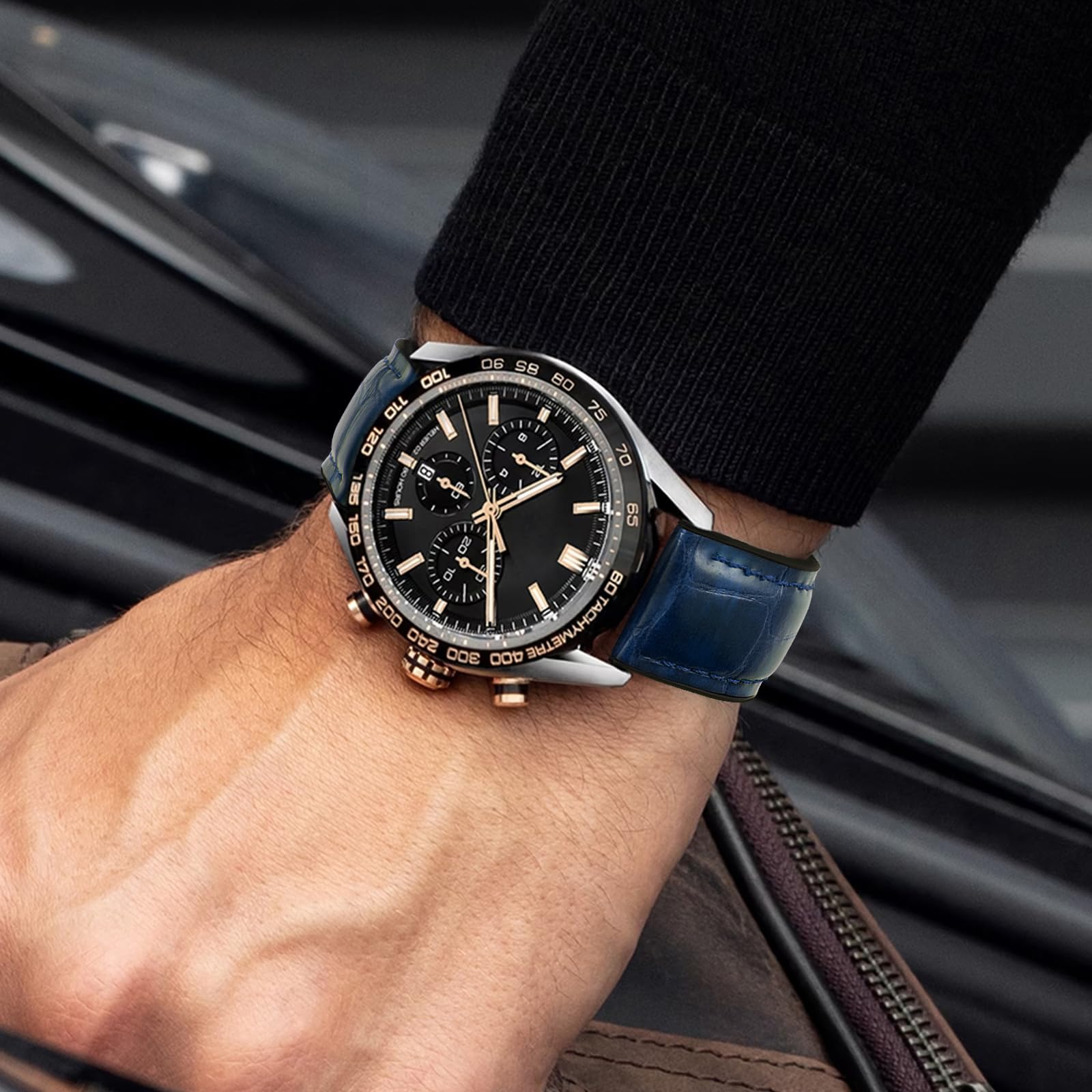 Amazon.co.jp: [BINLUN] 革時計ベルト クイックリリース レザー腕時計