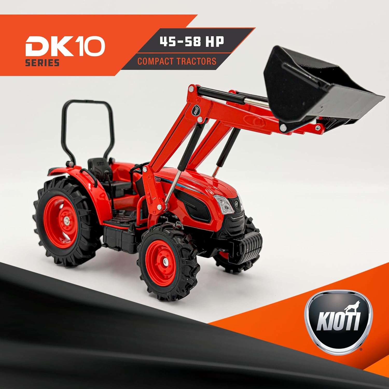 KIOTI DK10 SERIES DIECAST METAL TRACTOR TOY - GZA-0009-AC