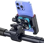 3rd-Gen Anti-Vibration Motorcycle Phone Mount Bike Phone Holder [Camera Frinedly] E-Bike Handlebar Phone Holder with Secure Lock, Universal Phone Holder for Scooter Bicycle Fit 4.7-7'' Phone