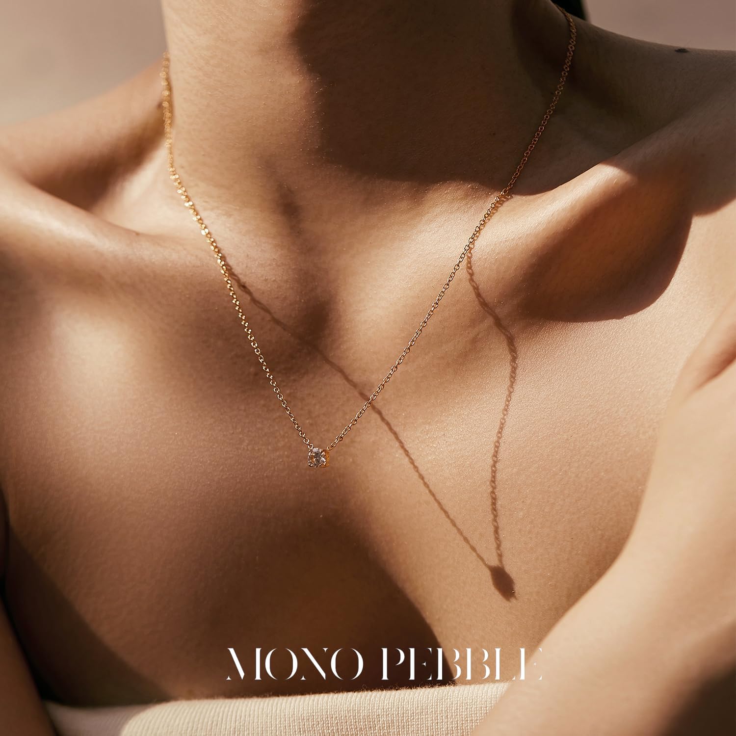 Gold Necklaces Set - Tarnish Proof and Hypoallergenic Layered Thick Gold-Plated Necklaces with Optional Finest Cubic Zirconia Stone- Extension, Strong Lobster Hook, White or 18K Yellow Gold - Image 6