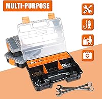 Vista 9 de TCE Caja de herramientas organizadora de piezas, caja de herramientas de almacenamiento versátil y duradera para pernos, tornillos, clavos, tuercas
