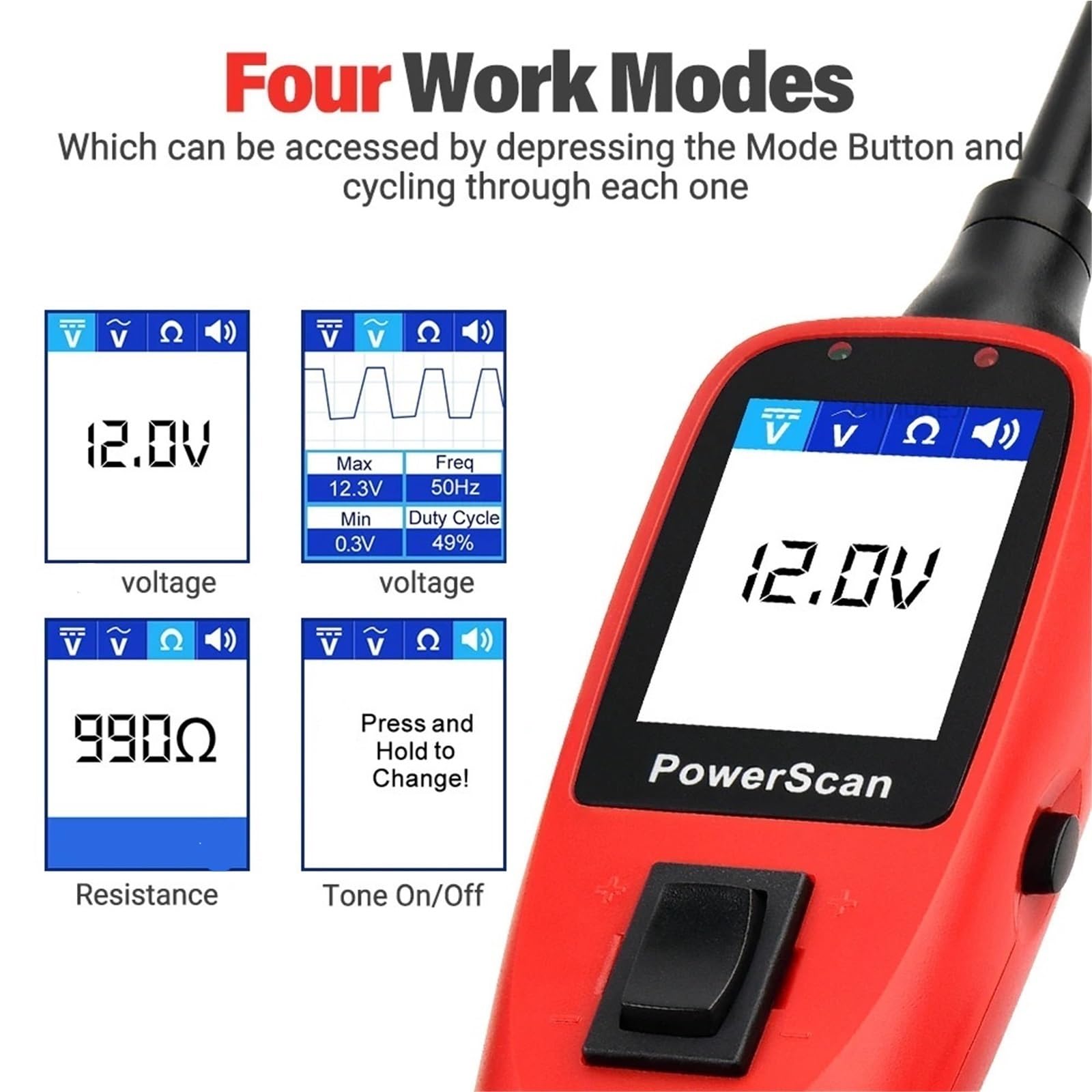 Comprobador de voltaje, Probador De Circuitos Eléctricos For Automóviles, Sonda Potencia, Detector Cortocircuitos Y Abiertos, Herramienta Diagnóstico For Reparación,Herramienta eléctrica automotriz