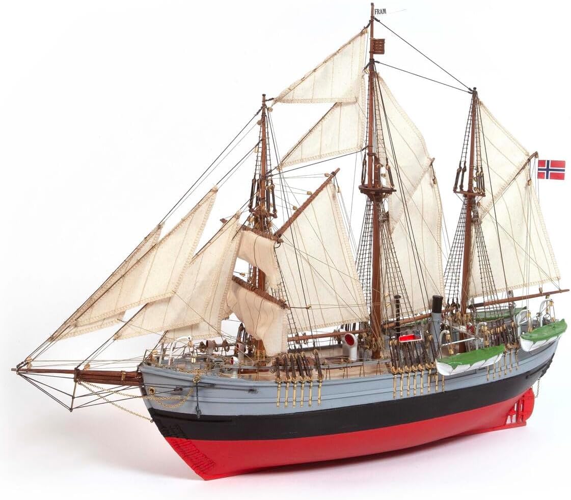 EarthMark OcCre FRAM Artic Explorer 1:85 Scale Wooden Ship Construction Model 12011 Adult Assembly Required (Fram Paint Set Only - No Model)