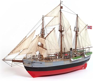 EarthMark OcCre FRAM Artic Explorer 185 Scale Wooden Ship Construction Model 12011 Adult Assembly Required Model only - No Paint