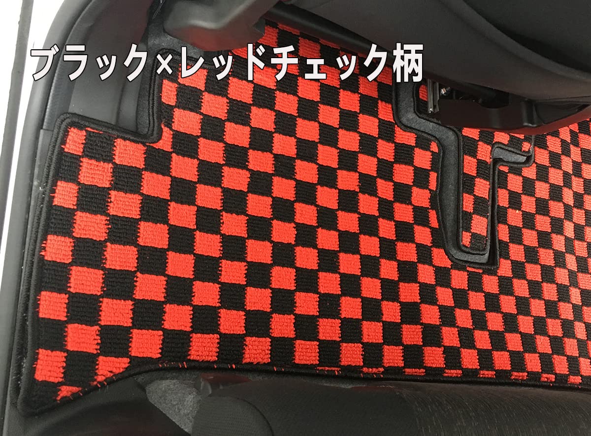 その他 フロアマット MK53S スペーシア カスタム ギア ブラック×レッド