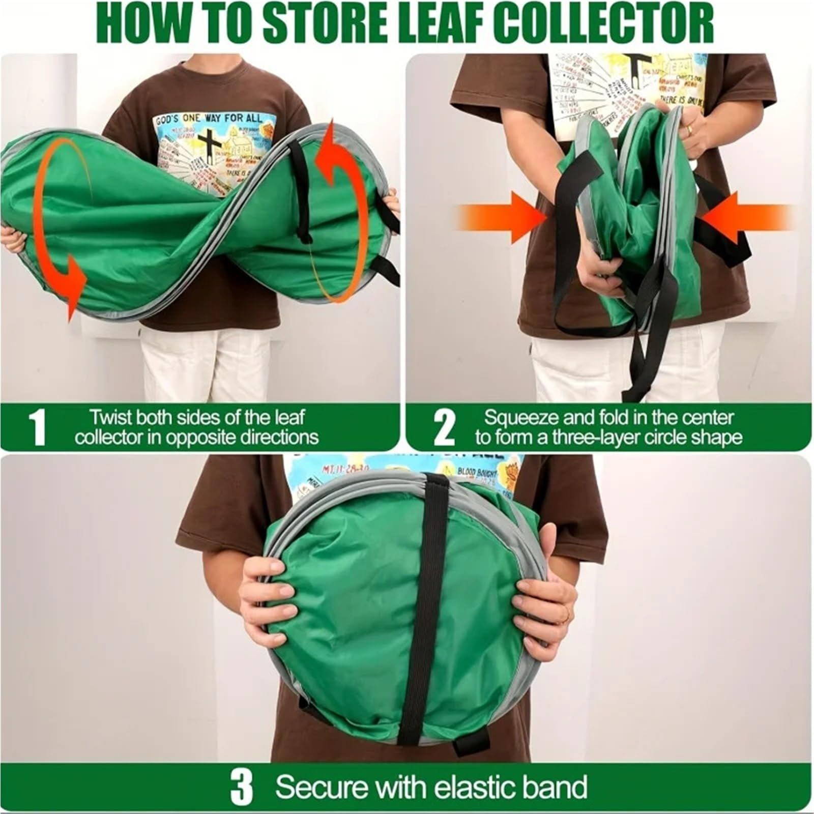 Bolsa para Residuos de Jardín Bolsa recolectora de hojas jardín emergente 80 galones