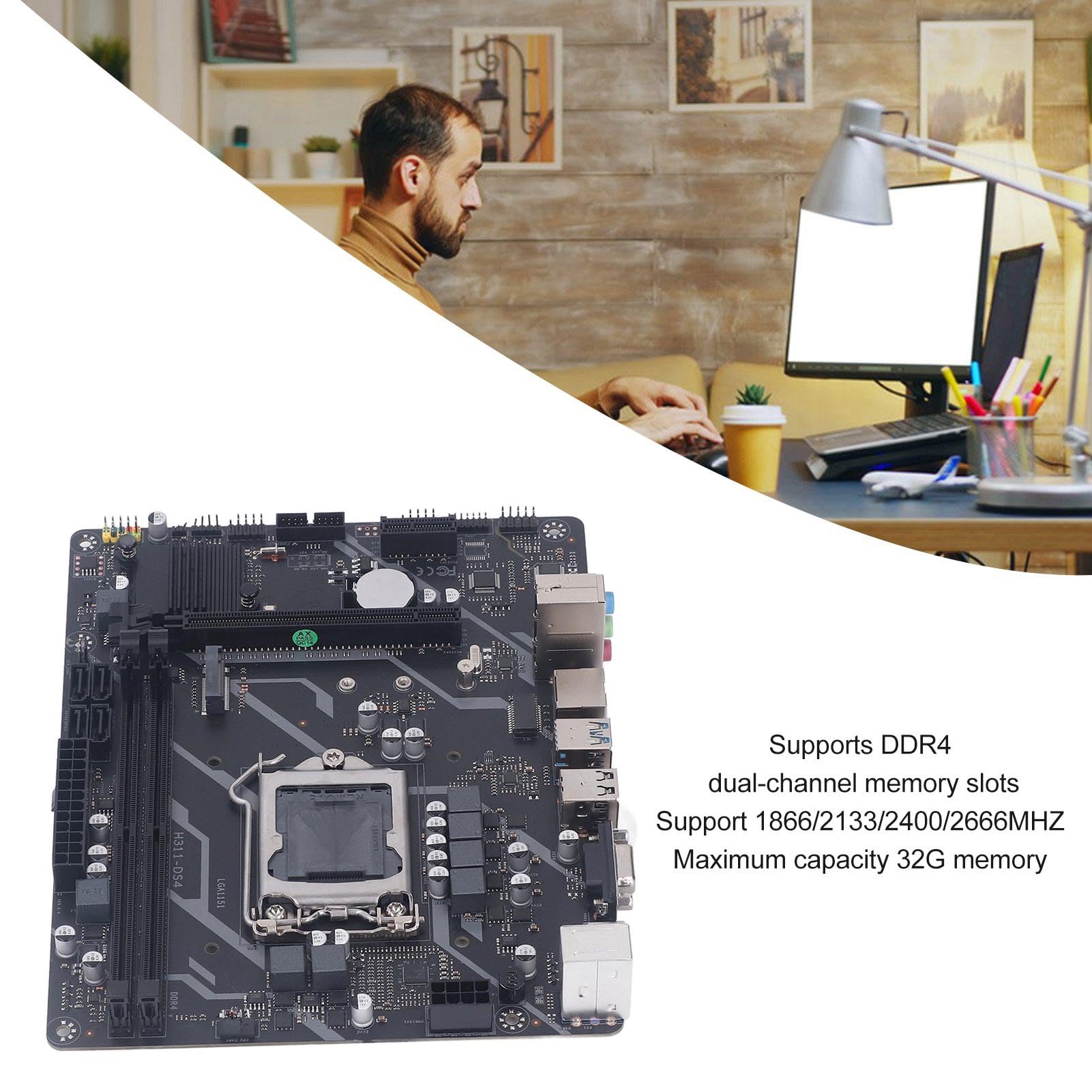 Scheda Madre Gaming, Scheda Madre DDR4, LGA1151, I9 I7 I5 I3, Memoria a Doppio Canale, USB 3.0, SATA, Uscita HD, per Assemblaggio PC