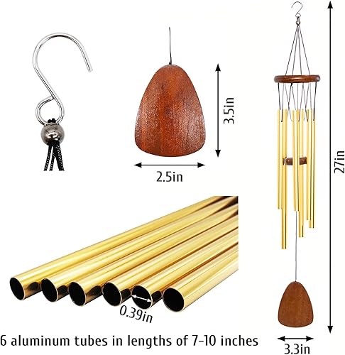Miniatura 2 de kathson Campanillas de viento clásicas para exteriores, campanillas de viento conmemorativas para la pérdida de un ser querido, campanillas de