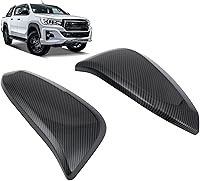 Vista 8 de Cubiertas de espejo de puerta, ABS de fibra de carbono lateral Cubiertas de espejo retrovisor cubierta para Hilux Revo Vigo, para Fortuner