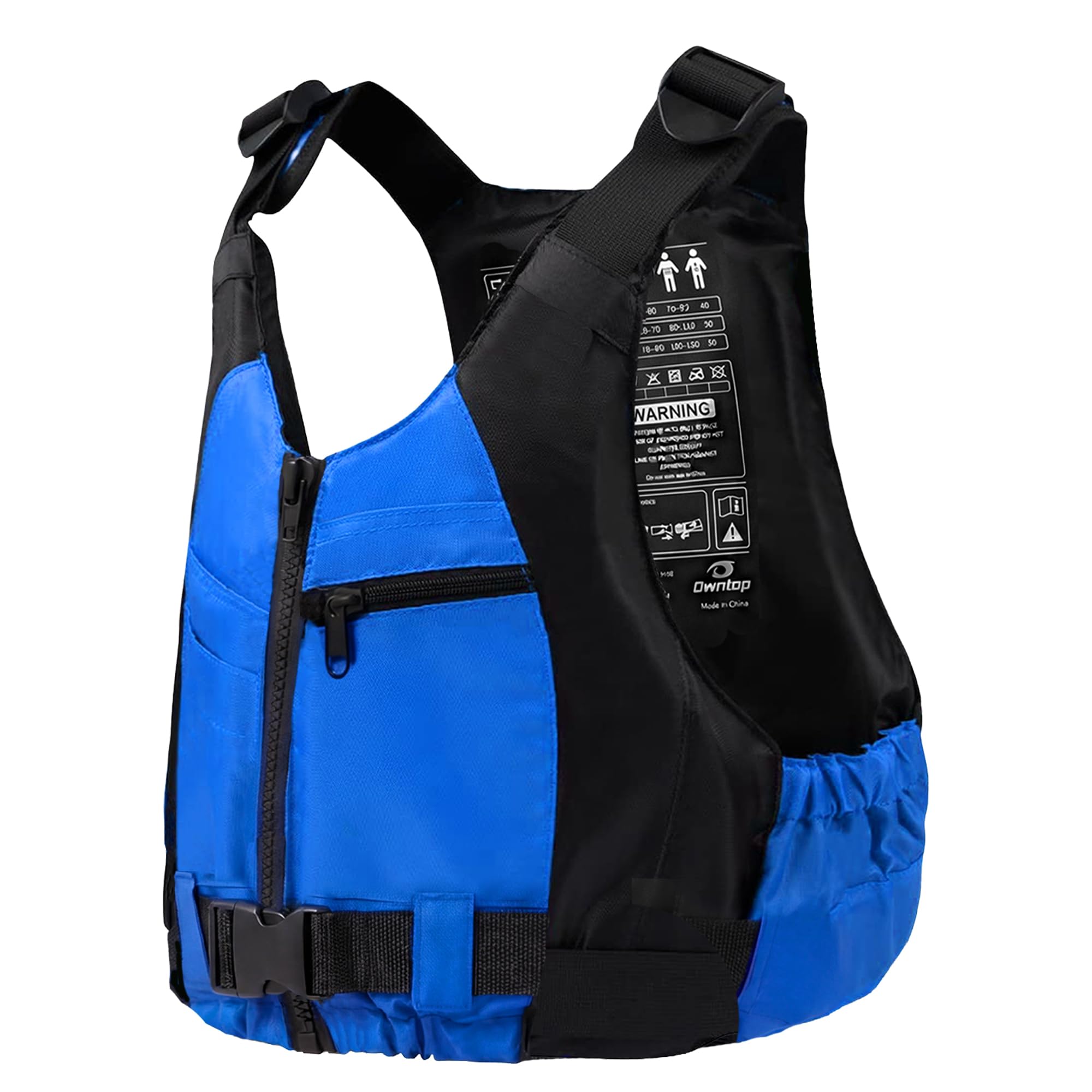 Owntop Adult Buoyancy Aid Adjustable 50N Unisex Swimming Vest with Pockets Swimming Jacket for SUP Kayak Fishing Canoe Sailing - 1