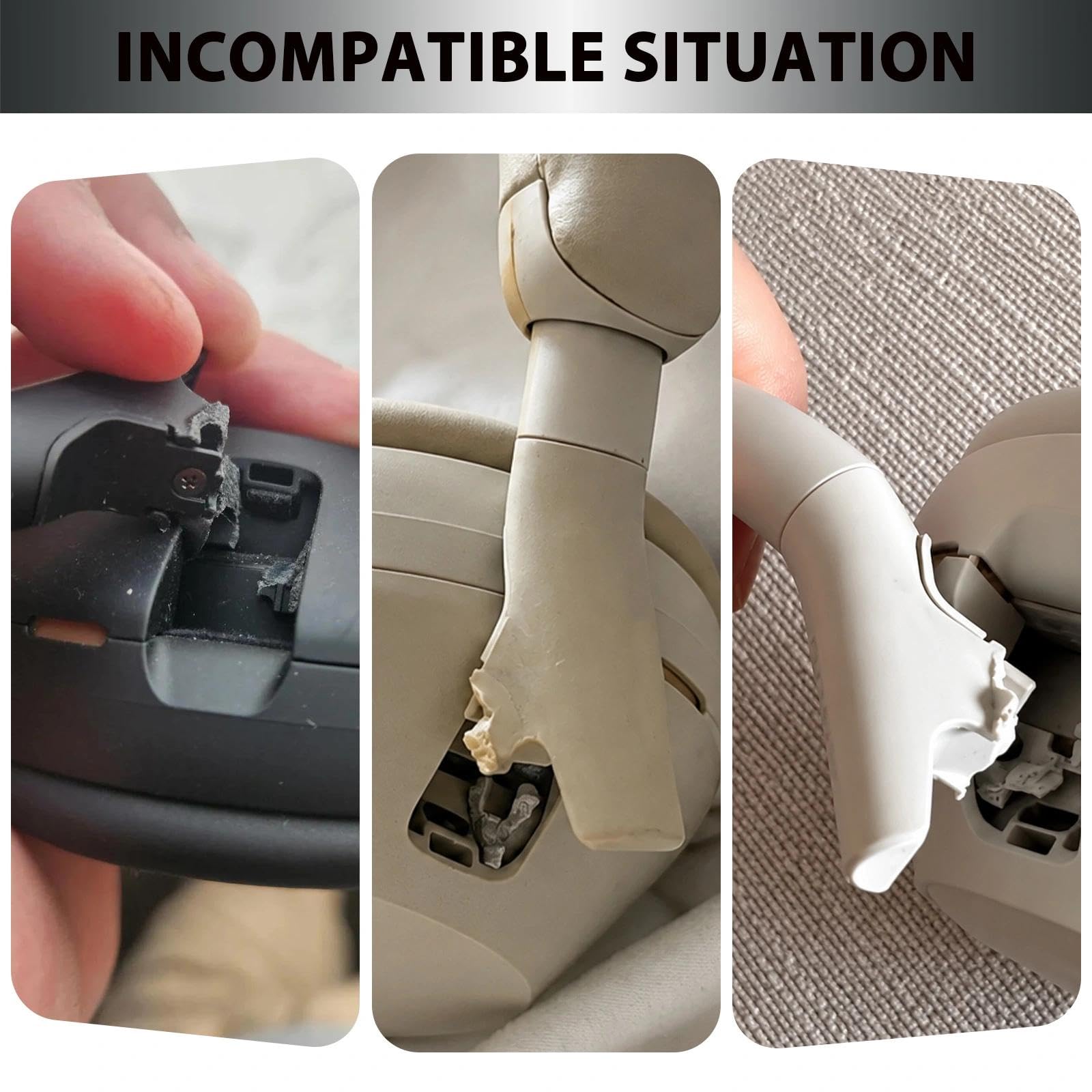 Adhiper Kit di riparazione per cerniera girevole di ricambio per Sony WH | Nero, modellato con precisione per una vestibilità perfetta. Rinforzo ad alta resistenza. Strumenti completi. Facile fai da