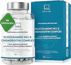 Super Concentrated Glucosamine & Chondroitin + MSM, Boswellia Extract & Vitamin C - Fish Allergen & Crustacean Free - 180 Capsules of Glucosamine Chondroitin MSM
