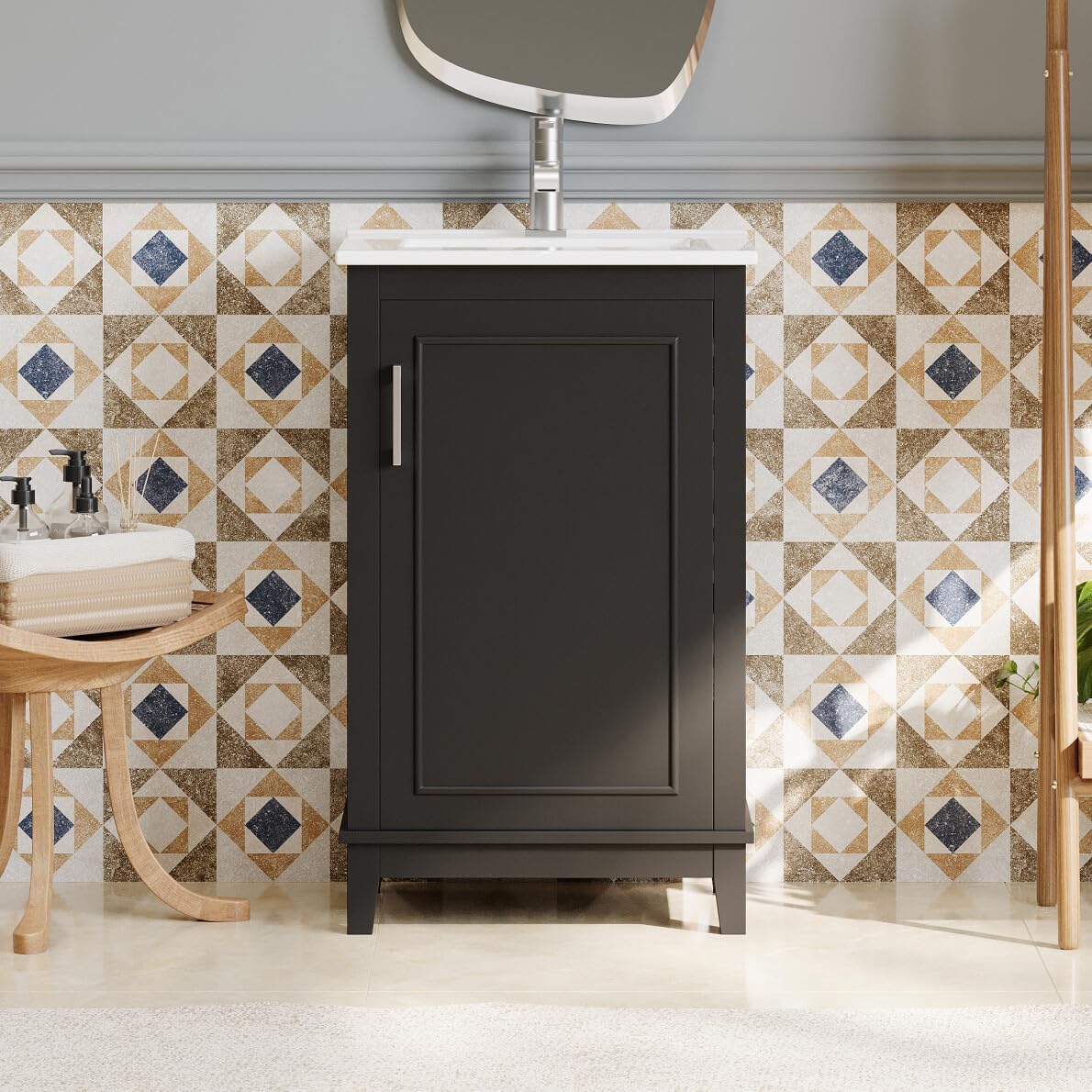 TURRIDU 20" Modern Bathroom Vanity, Single Bathroom Sink