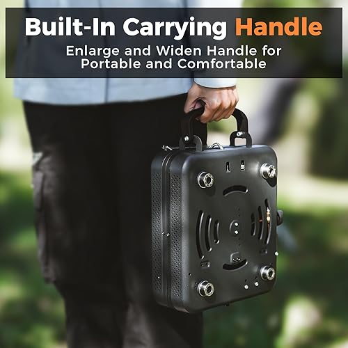 Miniatura 7 de KingCamp Estufa de camping de 2 quemadores, estufa plegable portátil con 20470 BTU, estufa de campamento para mochileros para cocinar al aire libre,