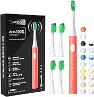 Vista 10 de ARISSON Cepillo de dientes eléctrico Sonic para adultos y niños, cepillo de dientes eléctrico de 40,000 VPM, cepillos de dientes eléctricos