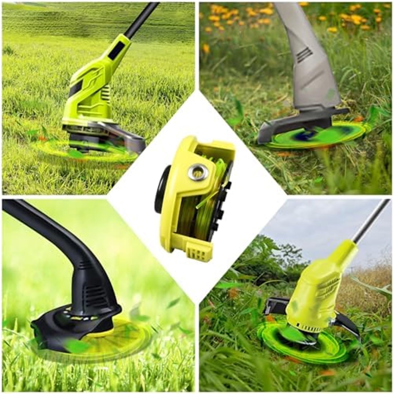 Automatyczna szpula kosiarki Linia szpuli podkaszarki, dla Ryobi Rac118 RLT3525S 1,2 Mm X 8,4 M wymienna przycinarka kosiarka dla trawy z pokrywą i sprężyną(BLACK 12 2 2)