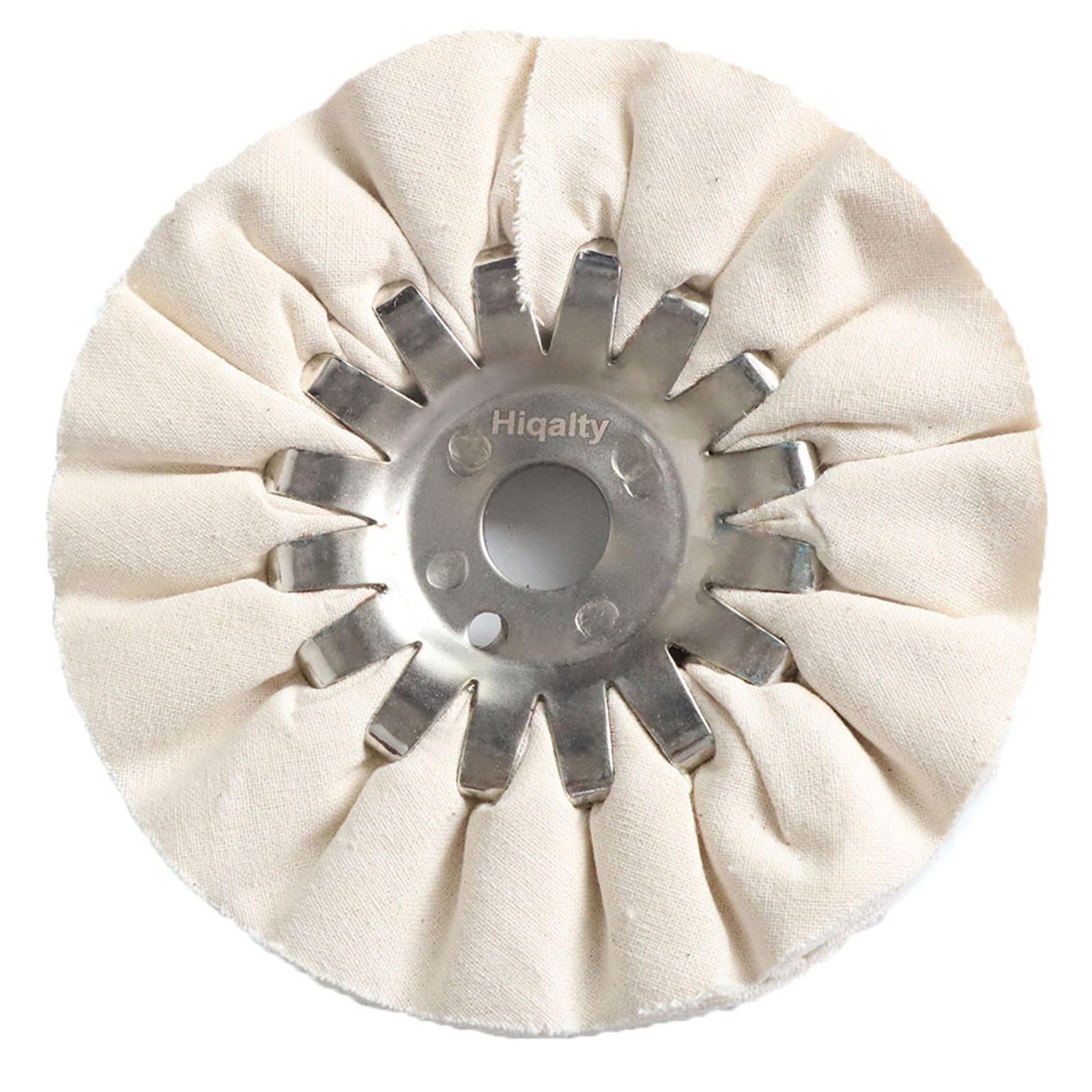 Rueda de Pulido, Discos de Láminas Rueda Abrasiva para Pulir Las Vías Respiratorias de 5 Pulgadas Algodón Blanco Ruedas Abrasivas para Pulido de Metales de 125 * 16 Mm/2Pcs/125X16Mm