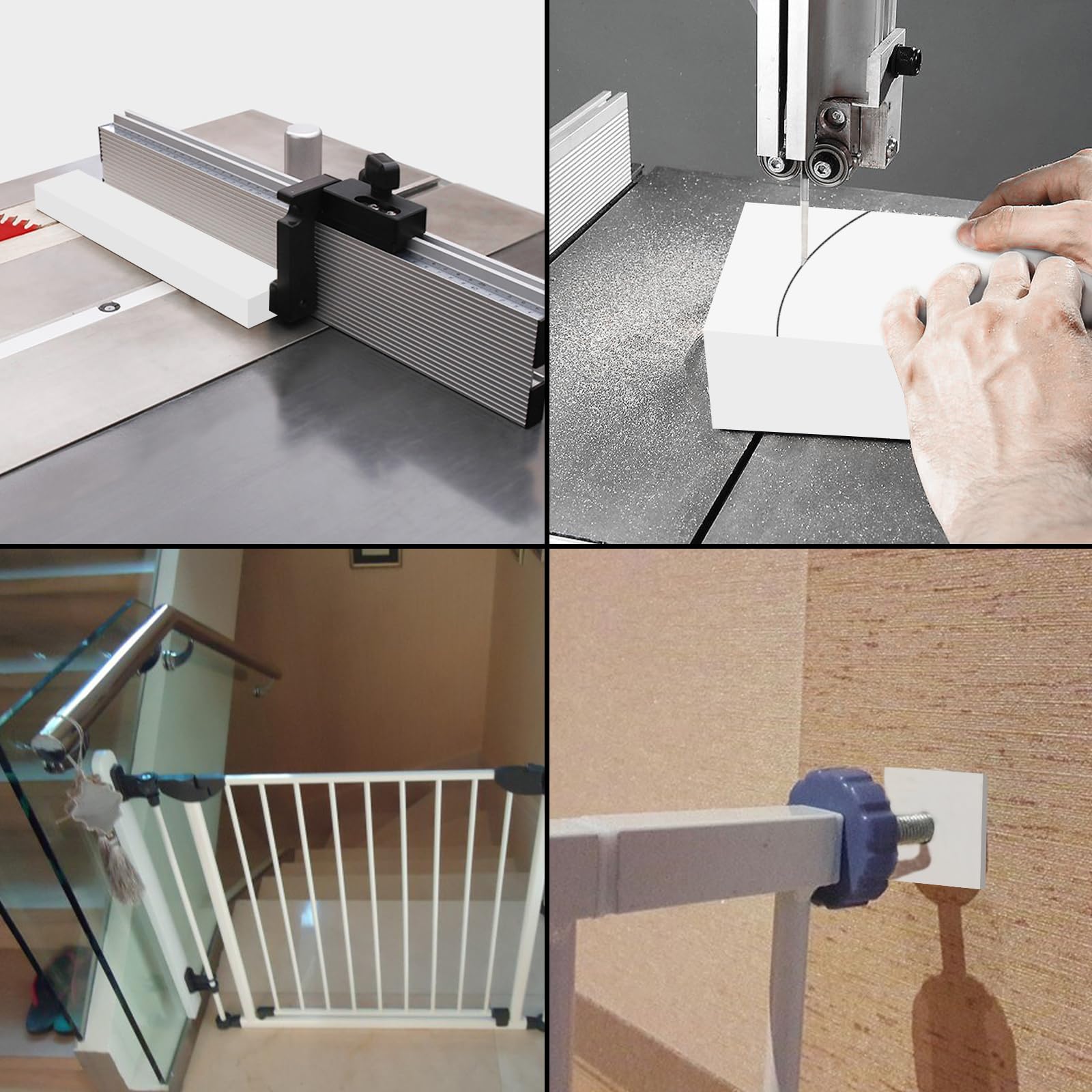 UHMWPE - Bloque de rosca de polietileno de peso molecular ultra alto para ingeniería, pisos, bricolaje, bloques de nailon, barra sólida rectangular de plástico para mecanizar mejoras del hogar