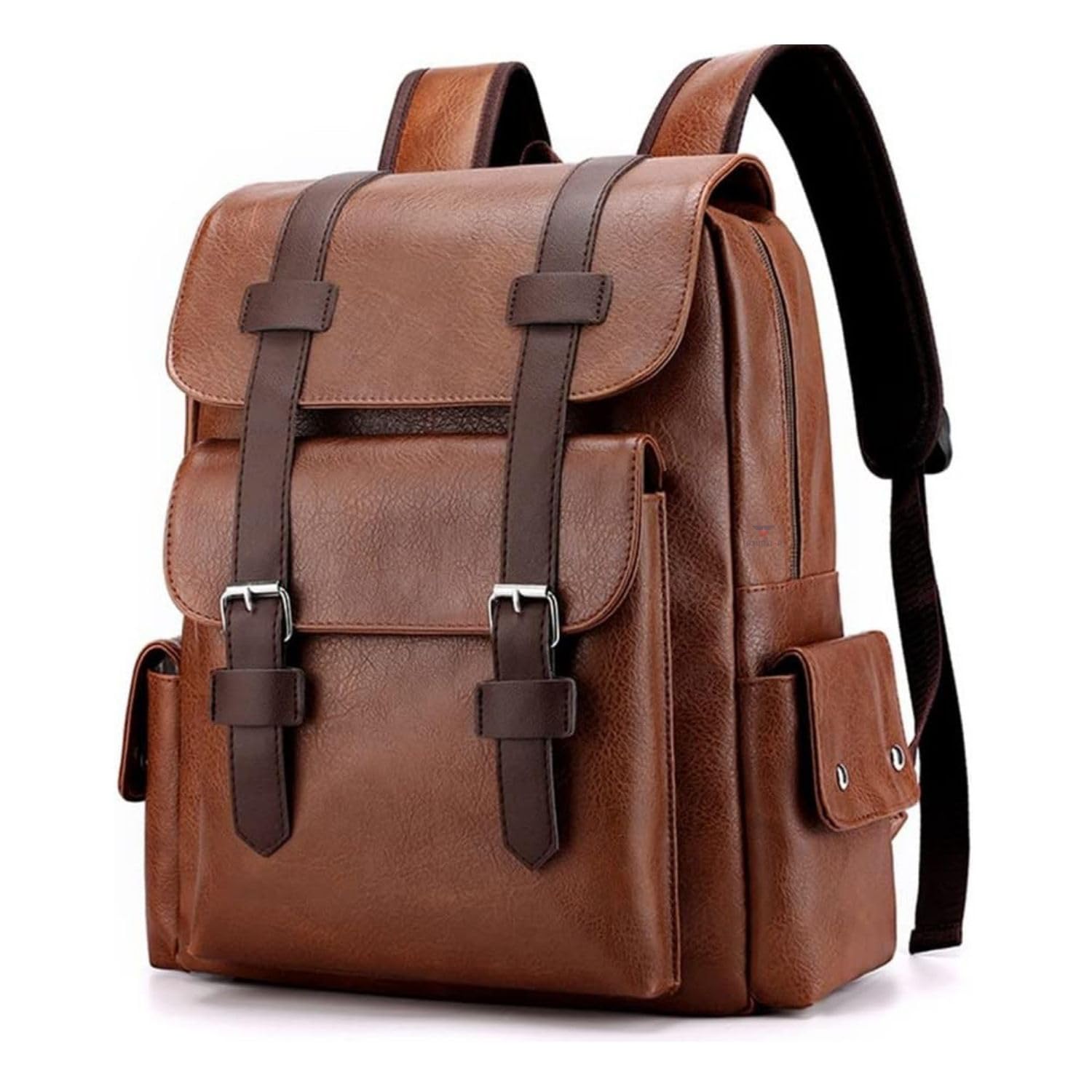 TOURTIER PU Leather Large Capacity Casual Business Laptop Bag, Backpack for Travel, Sports, Business, College, School