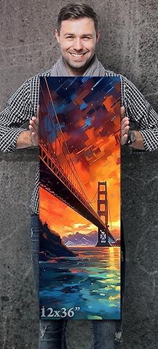 Miniatura 2 de Golden Gate Bridge San Francisco - American Landmark Painted Fine Art PRINT or CANVAS Wall Art - Home Decor in Multiple Sizes