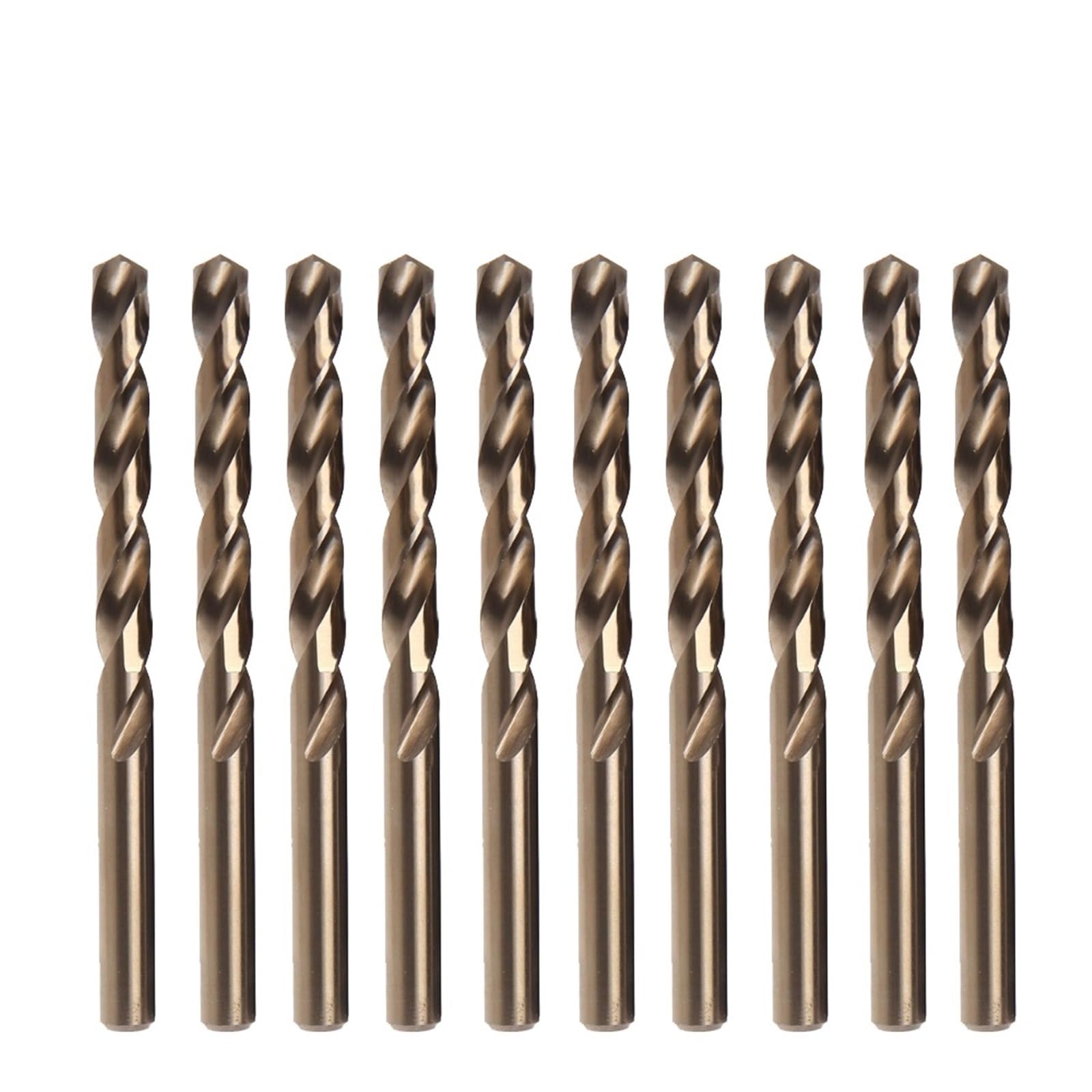 5/10Pcs Cobalt Drill Bits Set 1-13mm M35 for Stainless Steel Copper, Aluminum, Zinc Alloy HSSCo Twist Drill Bit Power Tools(10.5mm(5pcs))