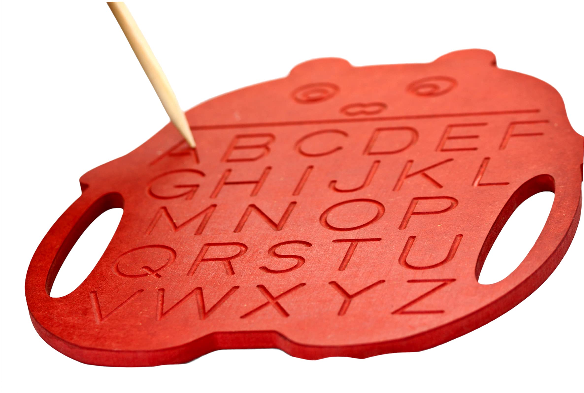 Whittlewud Both Sided Alphabet Tracing Board for Montessori Educational Toys, English Upper Case & Lower Case Reading and Writing Learning Toys for Kids