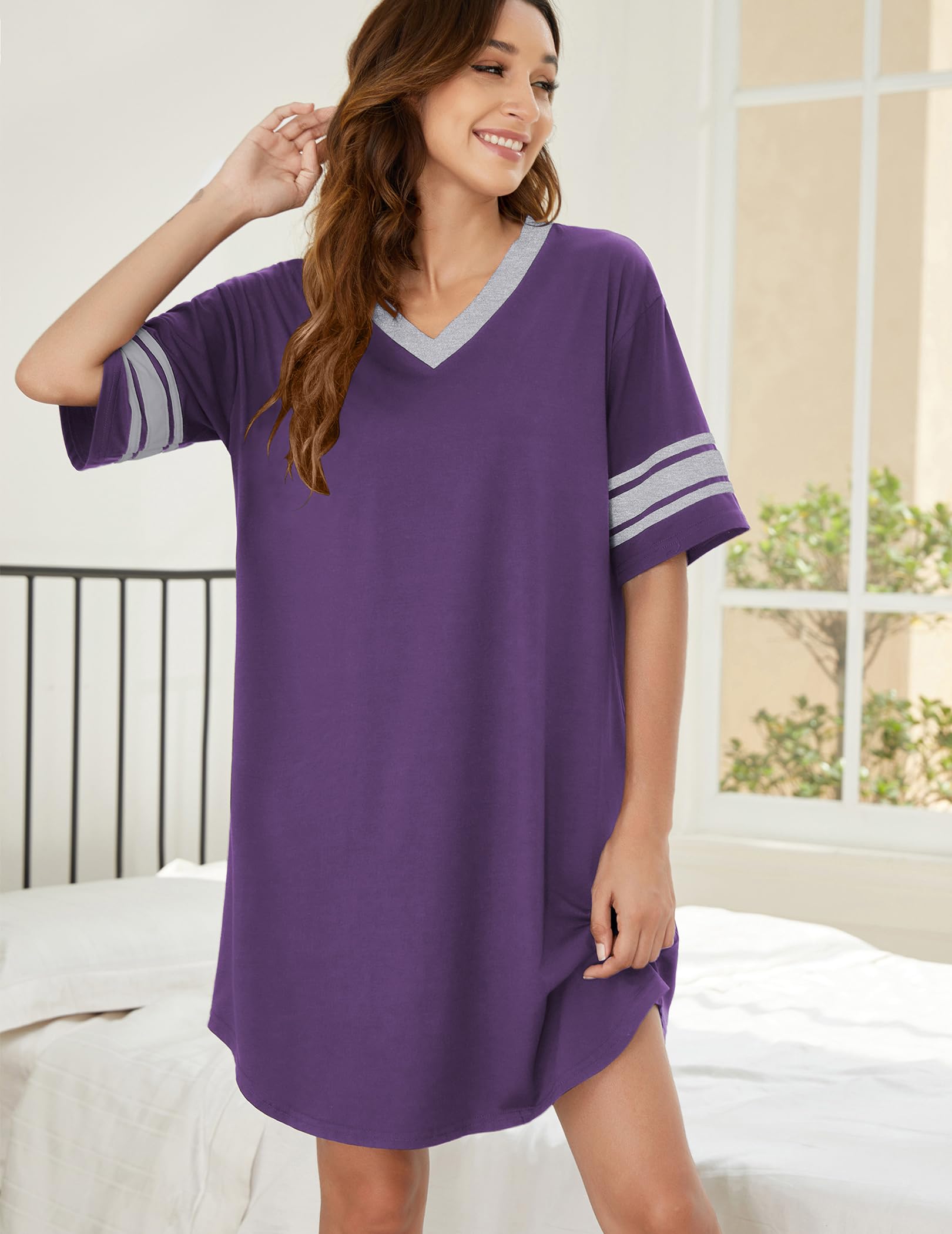 Ekouaer Pijama de Mujer Conjunto de Pijama Dos Piezas Camisón Traje de Casa Manga Larga Ropa de Dormir Top y Pantalones para Mujer Niña S-XXL