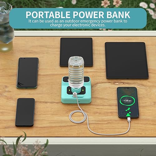 Miniatura 7 de Humidificadores portátiles para viajes, pequeño mini humidificador con cargador de teléfono, apagado automático, luz nocturna y bolsa de