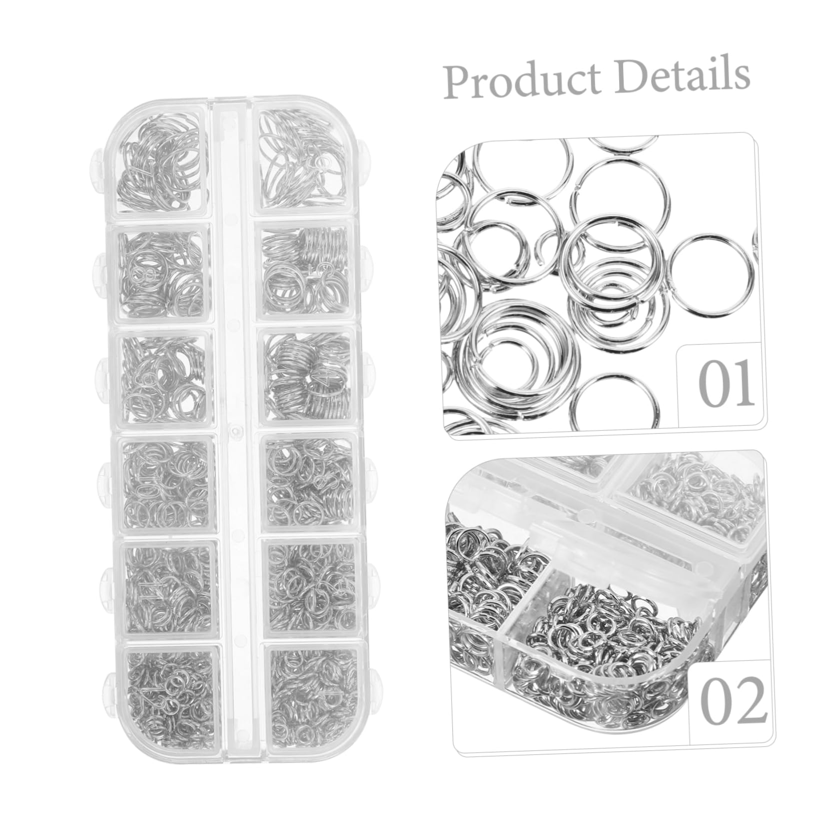NUOBESTY 6000piezas Anillos De Salto Abiertos De Metal Para Joyería Diy Conectores Para Pulseras y Collares Accesorios De Manualidades Para Creaciones Personalizadas