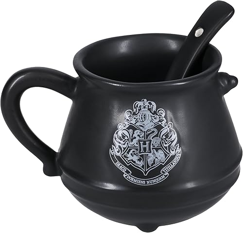 Miniatura 4 de Paladone Juego de taza y cuchara de caldero de Harry Potter, cuenco de sopa de cerámica con licencia oficial para bebidas calientes, mercancía del