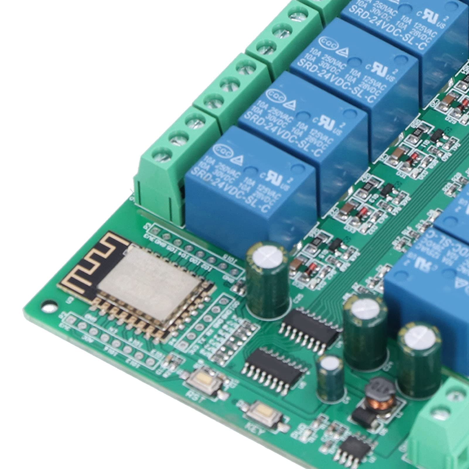 Modulo Relè Scheda di Sviluppo del Telecomando WiFi a 16 Canali DC 24V per lo Sviluppo Secondario ESP8266 Apprendimento del Controllo Wireless della Casa Intelligente