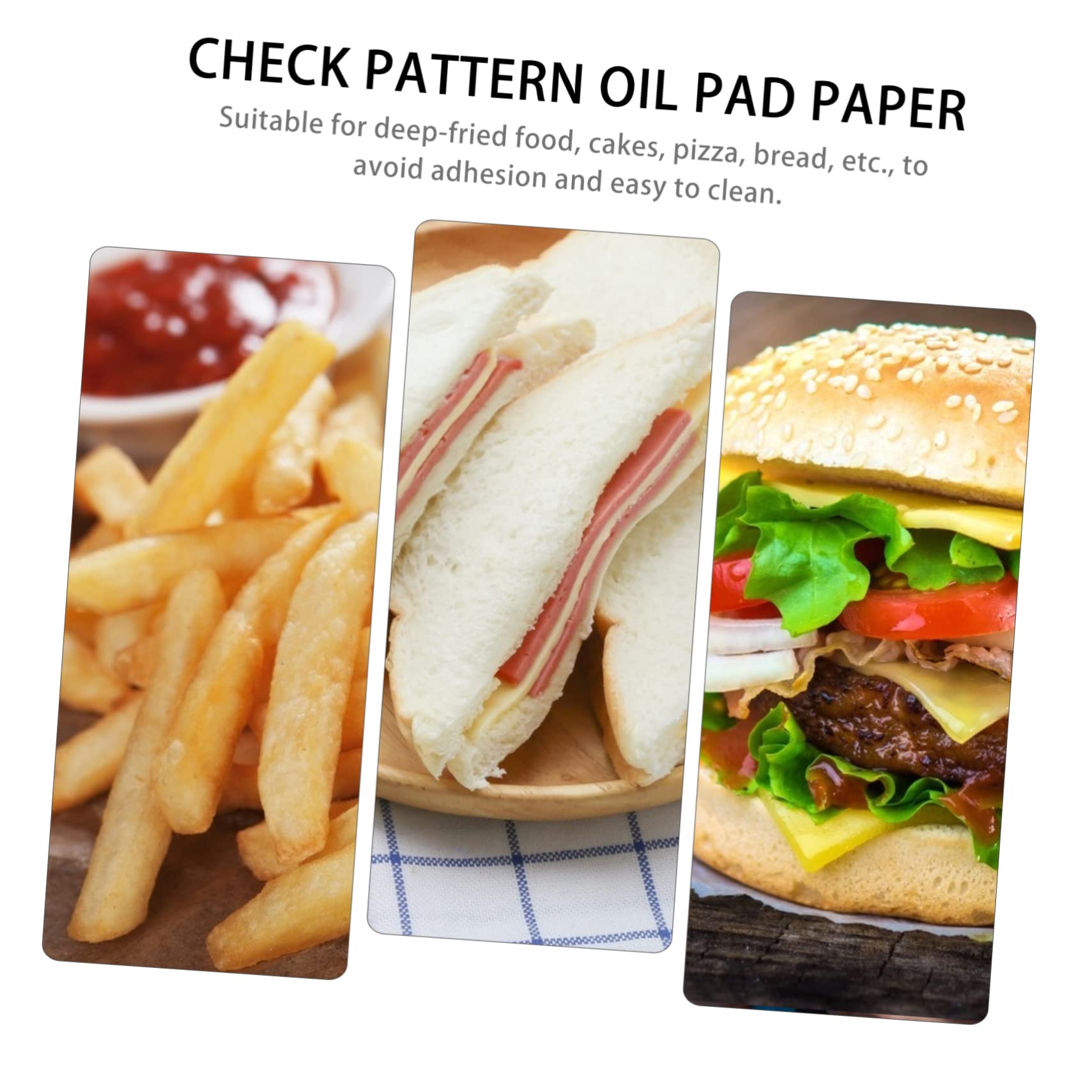 Alipis Thoroughly Absorb Oil 200pcs Pizza Paper Sheets Grease-proof Snack Paper for Baking