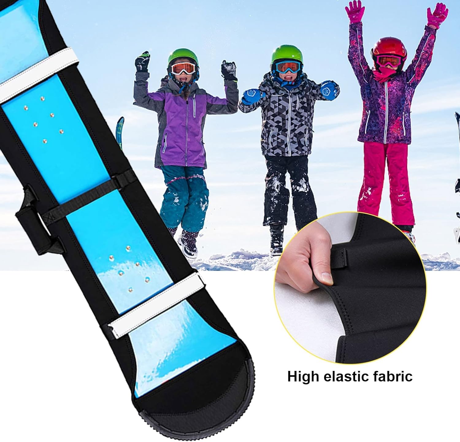 Snowboard Backpack for Kid, Snowboard Travel Bags for Flying with Detachable Strap, Snow Skiing Equipment for Travel & Storage