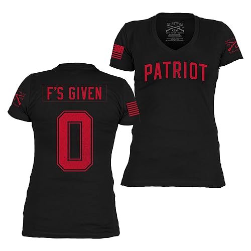 Grunt Style Zero F's Given Women's V-Neck T-Shirt - XX-Large - Black