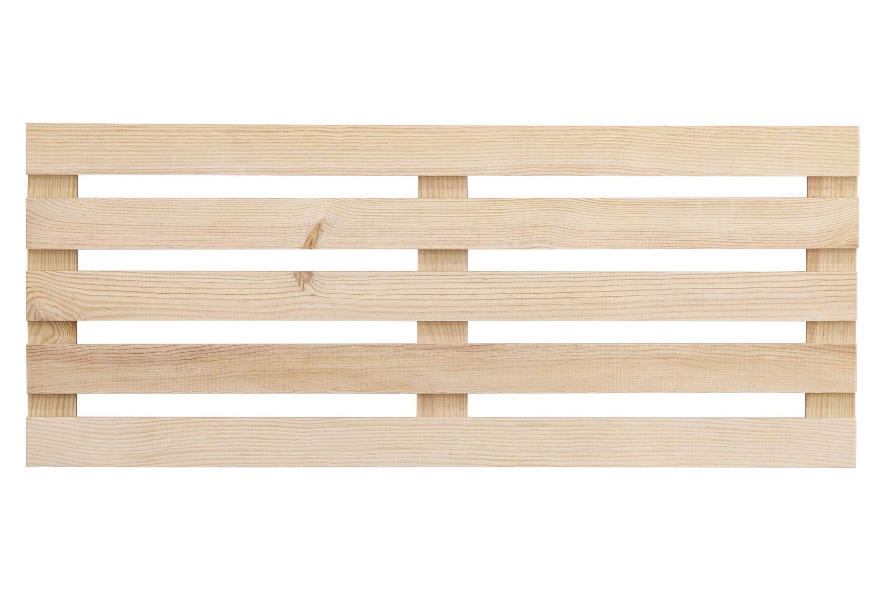Palets Talavera Cabecero de Madera Maciza Mod. Venecia para Camas de 80cm, 90cm, 110cm, 135cm, 150cm. Herrajes incluidosCIA (160cm X 60cm, Crudo)