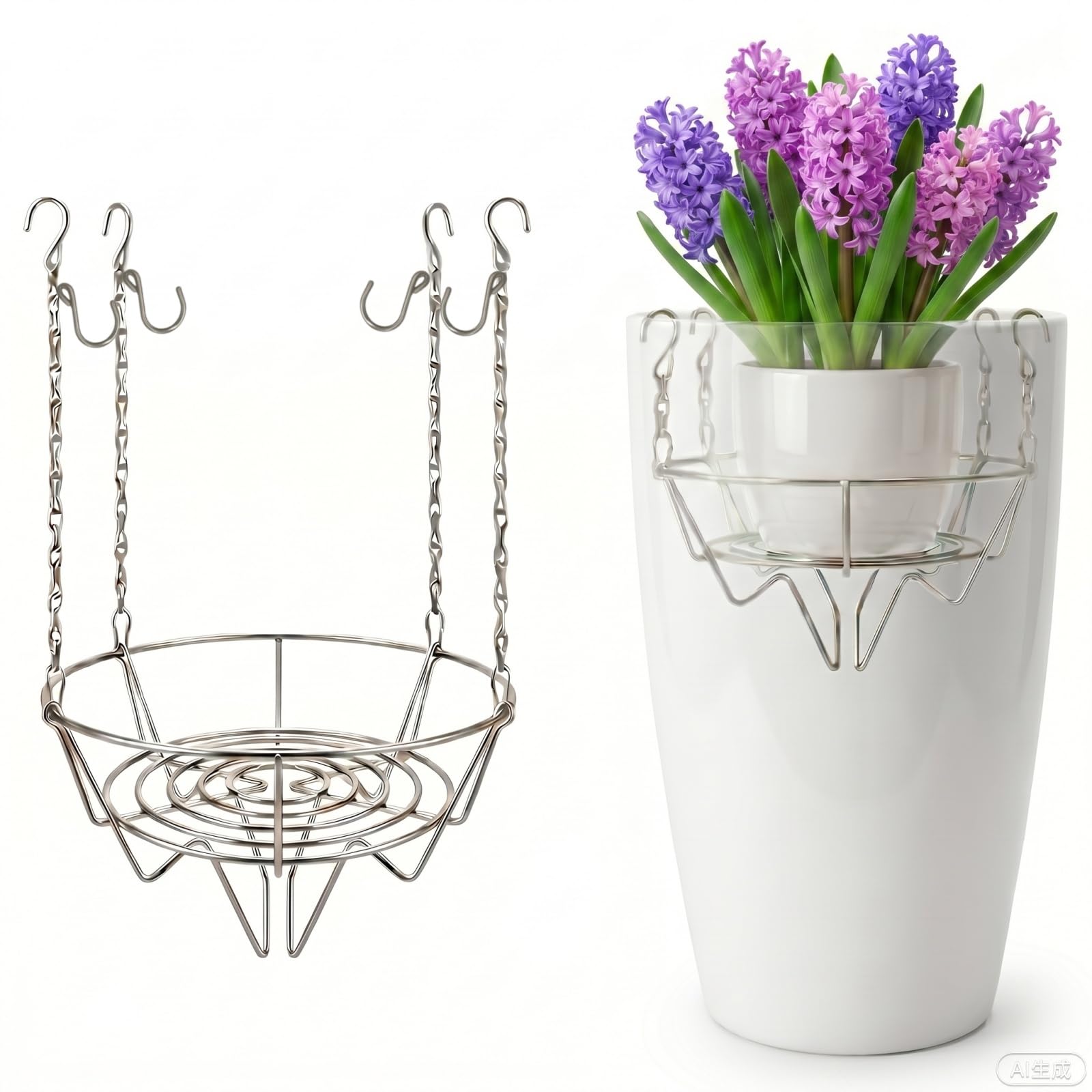 Rehausseurs de plantes en acier inoxydable 304 haut de gamme pour grands pots de fleurs