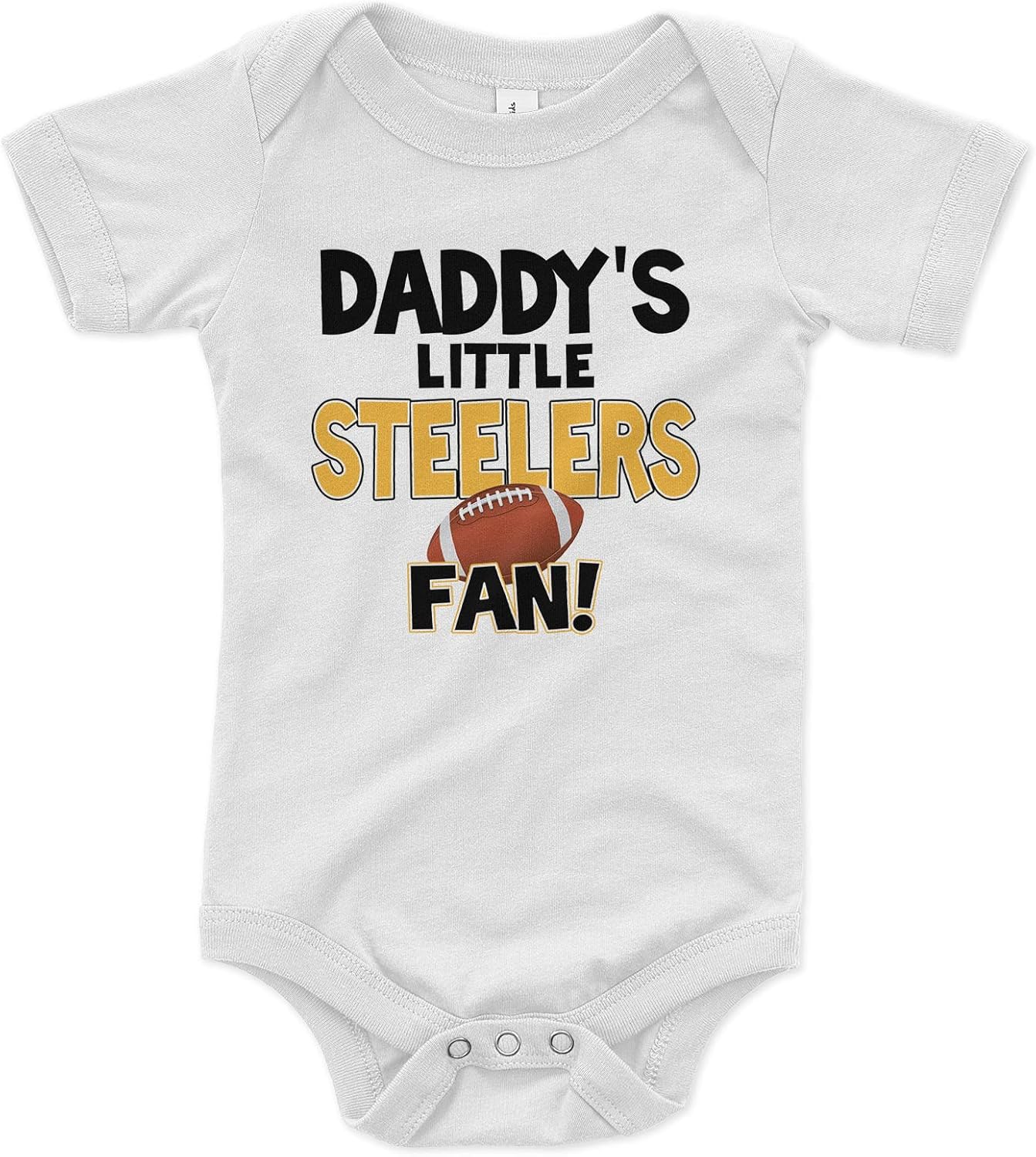 NanyCrafts Baby's Daddy's Little Steelers Fan Bodysuit, Baby Steelers Fan