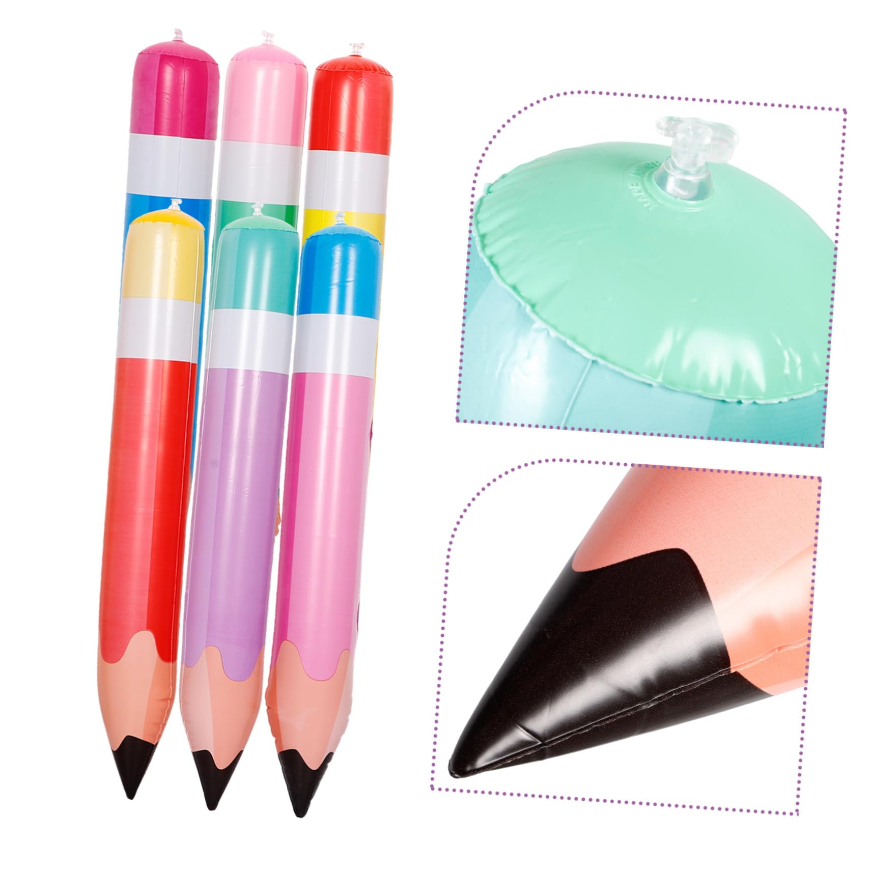 TOPBATHY 30 Pièces crayon gonflable Fournitures scolaires gonflables PVC géants