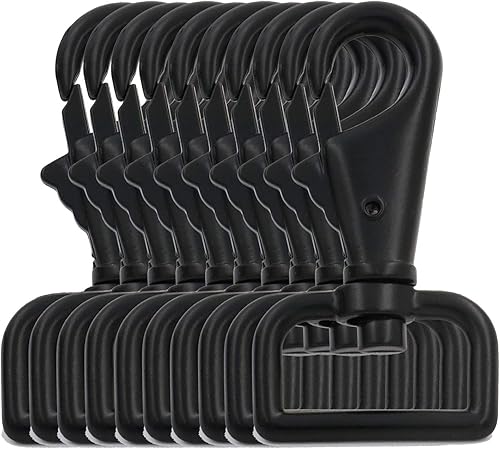 BIKICOCO Perno de botón giratorio de 1 pulgada para palanca de presión y cierre de langosta para collar de correa de perro, cincha, color negro,