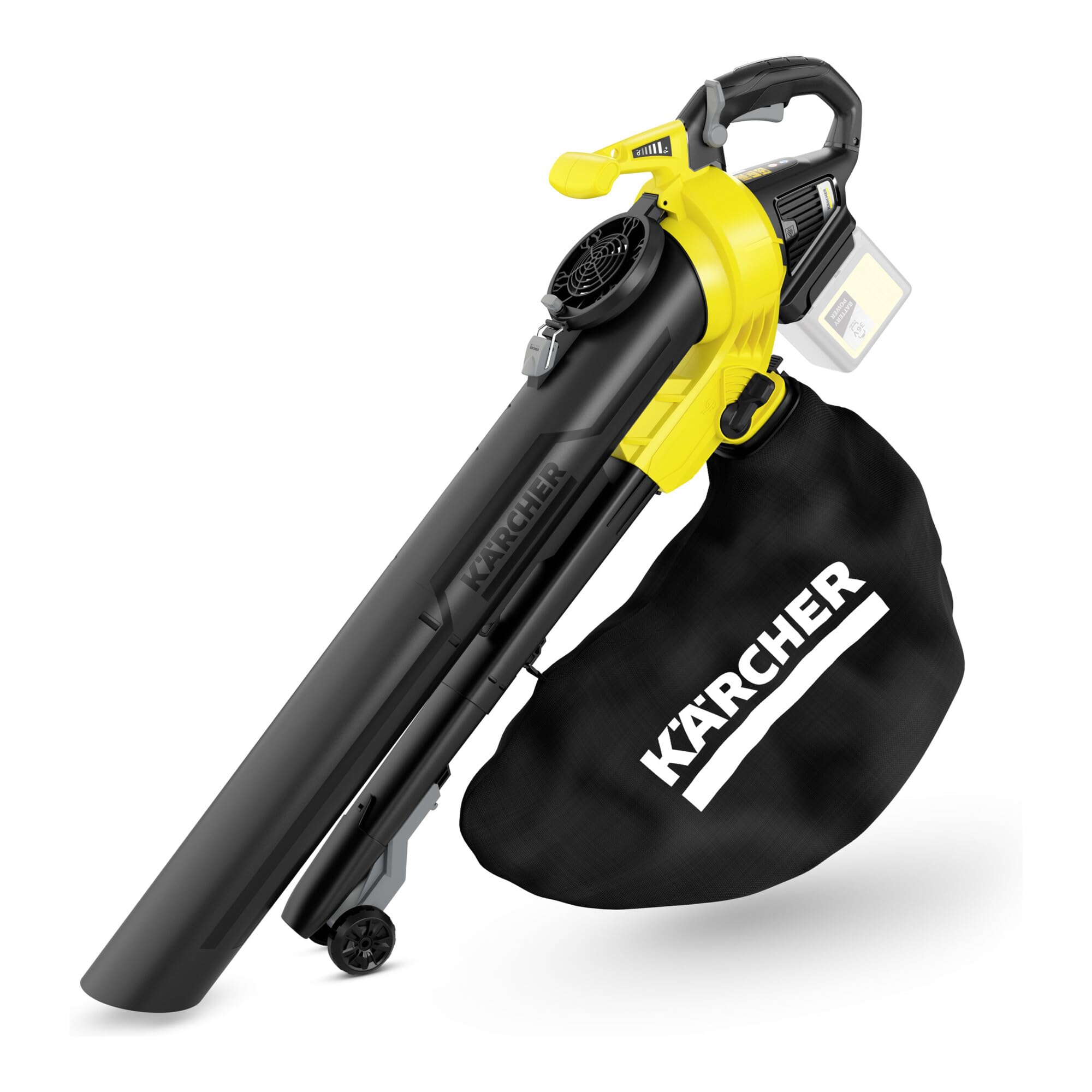 Kärcher Soffiatore Aspiratore a Batteria BLV 36-240 Battery, Funzione Pacciamatura, Velocità dell'Aria 240 km/h, Sacco di Raccolta 45 l, Peso 4,2 kg, Utilizzabile con Batteria Kärcher 36 V Esclusa
