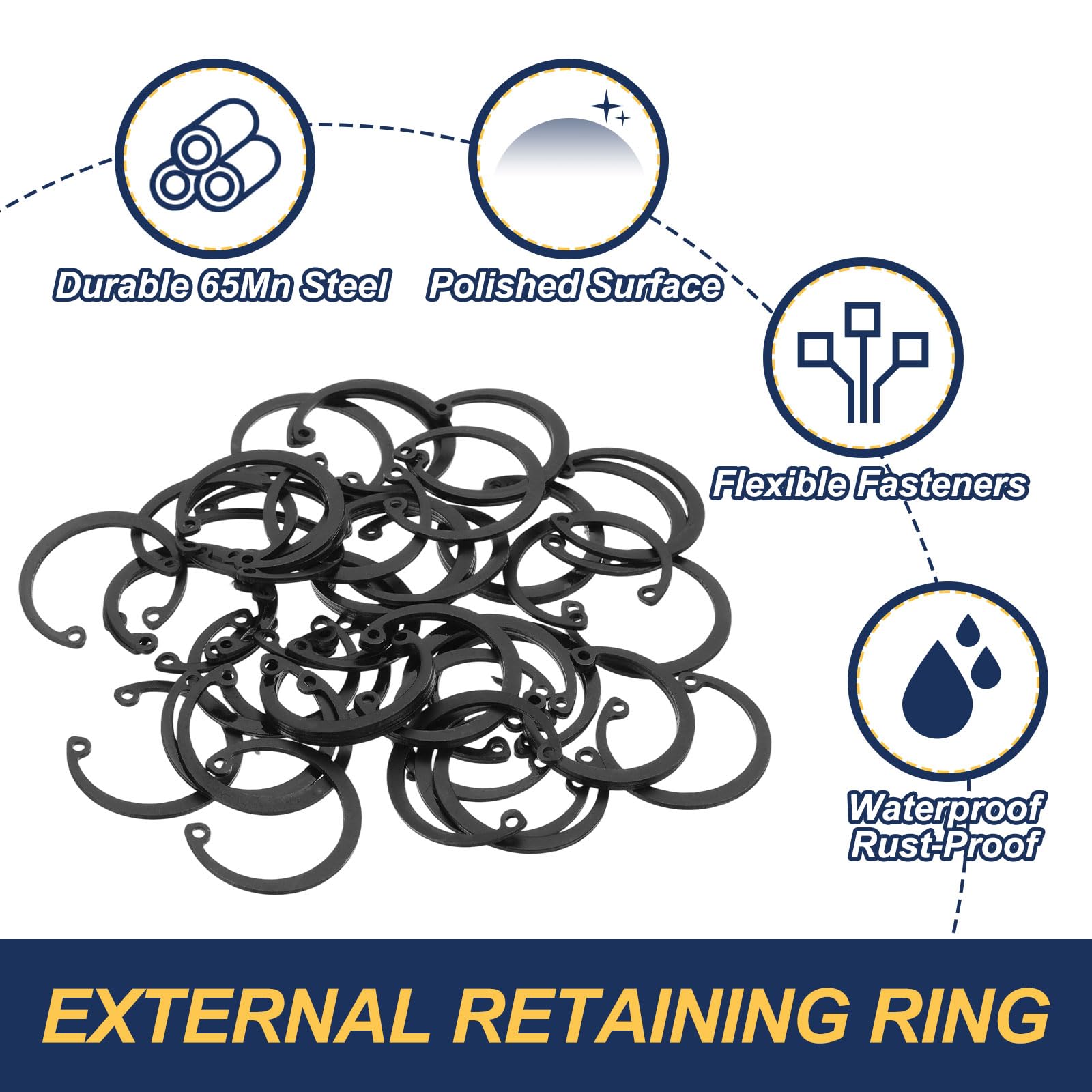 PATIKIL 50 Pcs Internal Retaining Rings - Image 3