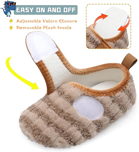 Miniatura 2 de Scurtain Pantuflas Cálidas de Invierno para Casa de Niños Pequeños Pantuflas de Interior para Casa de Bebés Niños Niñas Zapatos Cómodos Ligeros